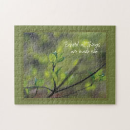 Zie alle dingen zijn nieuwe Dogwood puzzel Legpuzzel