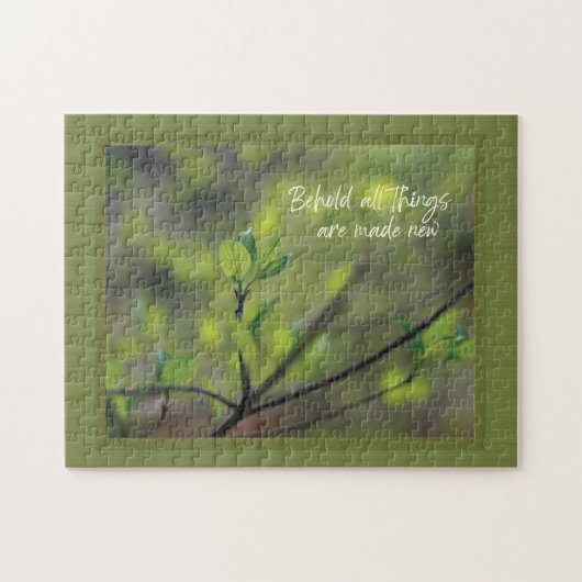 Zie alle dingen zijn nieuwe Dogwood puzzel Legpuzzel (Horizontaal)