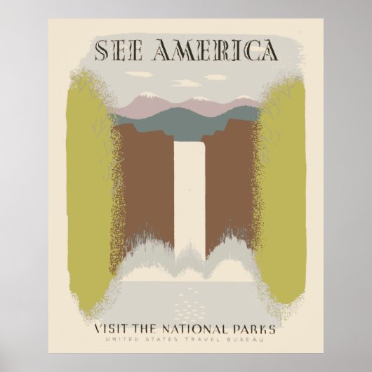 Zie Amerika bezoeken de nationale parken Poster (Voorkant)
