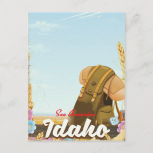 Zie Amerika - Idaho backpack-reisposter Briefkaart