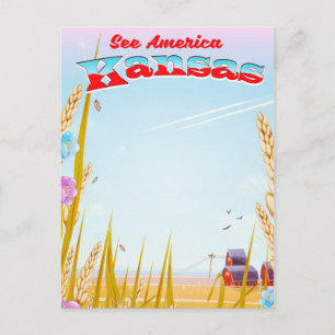 Zie Amerika! - Kansas Briefkaart