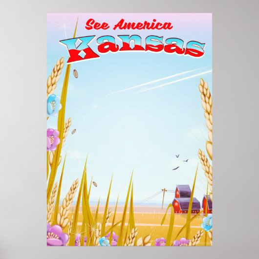 Zie Amerika! - Kansas Poster (Voorkant)