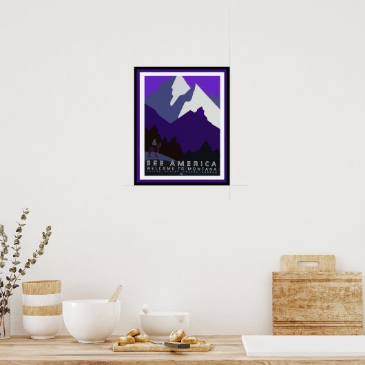 Zie Amerika - Montana - de Reeks45 van het Poster  (Keuken)