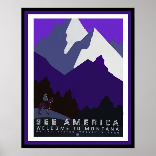 Zie Amerika - Montana - de Reeks45 van het Poster  (Voorkant)