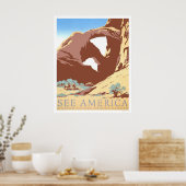 Zie Amerika Reizen 1939 WPA Poster (Keuken)