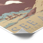 Zie Amerika: United States Travel Bureau Poster (Hoek)