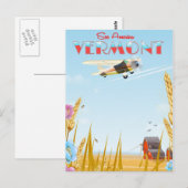 "zie Amerika" — Vermont Rural Reisposter Briefkaart (Voorkant / Achterkant)