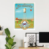 Zie Amerika Vintage 50'er stijl vluchtposter Poster (Thuiskantoor)