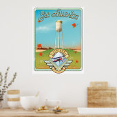 Zie Amerika Vintage 50'er stijl vluchtposter Poster (Keuken)