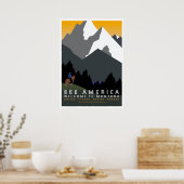 Zie Amerika - Welkom in Montana Poster (Keuken)