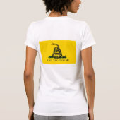 Zie beide kanten op me - Gadsden vlag - T-shirt (Achterkant)