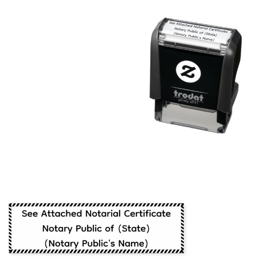 Zie bijgevoegde notariële akte  zelfinktende stempel (In situ)