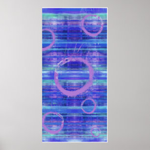 Zie Blauw Abstract Poster voor kunstschildering af