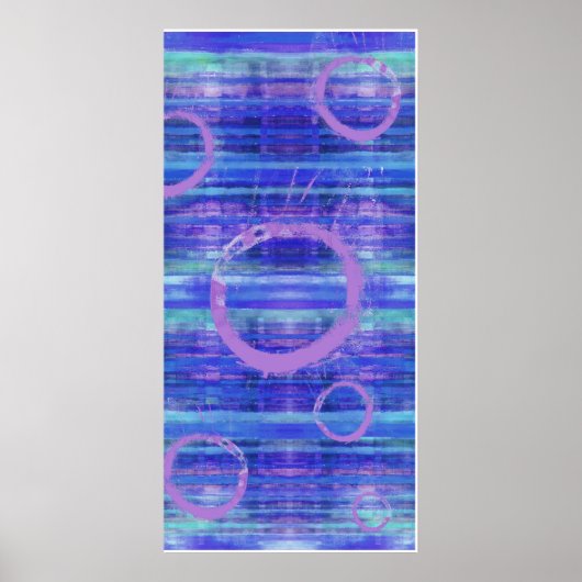 Zie Blauw Abstract Poster voor kunstschildering af (Voorkant)
