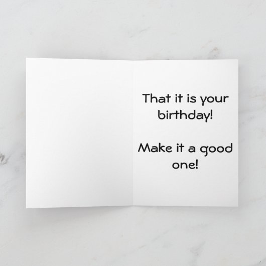 Zie Cat Birthday Kaart (Binnen)