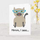 Zie Cat Birthday Kaart (Gele Bloem)