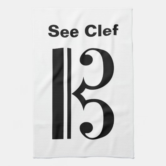 Zie Clef Theedoek (Verticaal)