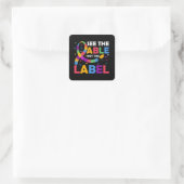 ZIE DE ABLE NIET DE ETIKETAUTISM Sticker (Tas)
