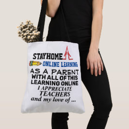 ZIE DE ACHTERZIJDE - Online leren 3 ... Tote Bag