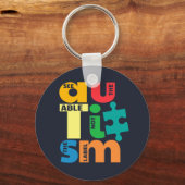 Zie de Actie Niet het Autisme van het Etiket Sleutelhanger (Voorkant)