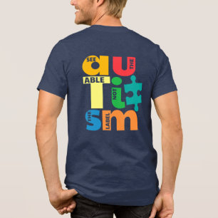Zie de Actie Niet het Autisme van het Etiket Tri-Blend Shirt
