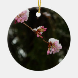 "Zie de Cherry Hung met sneeuw" - een E-Housman Keramisch Ornament