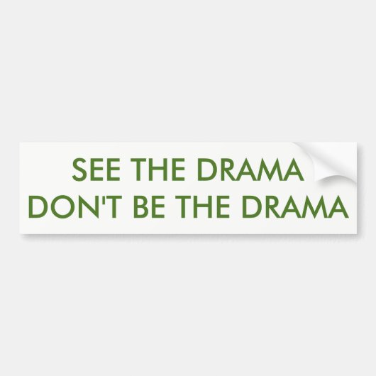 Zie de Drama-Bumpersticker Bumpersticker (Voorkant)