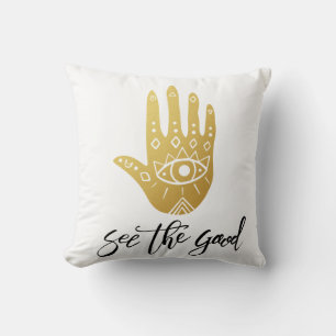 Zie de Goede Hamsa Kussen