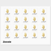 Zie de Goede Hamsa Vierkante Sticker (Vel)