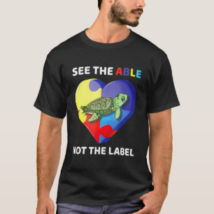Zie De Mogelijkheid Niet Het Etiket Autisme Bewust T-shirt