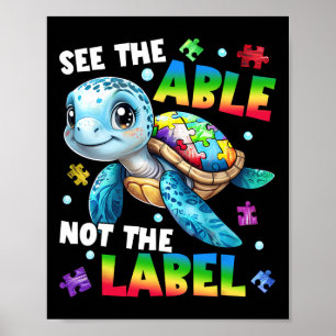 Zie De Mogelijkheid Niet Het Etiket Schildpad Auti Poster