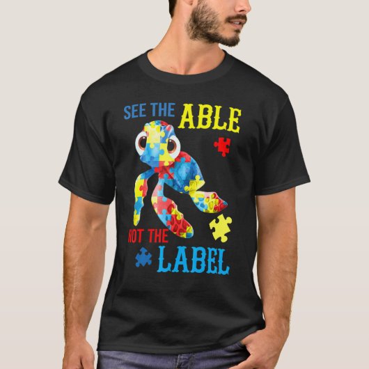 Zie De Mogelijkheid Niet Het Etiket Schildpad Puzz T-shirt (Voorkant)