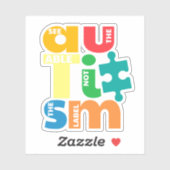 Zie de mogelijkheid niet om de autisme op het etik sticker (Vel)