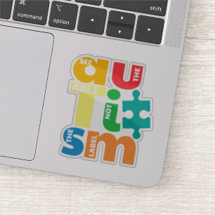 Zie de mogelijkheid niet om de autisme op het etik sticker