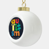 Zie de tabel Autisme Bewustzijn Custom Keramische Bal Ornament (Rechts)