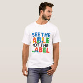 Zie de tabel niet de label puzzel t-shirt (Voorkant volledig)