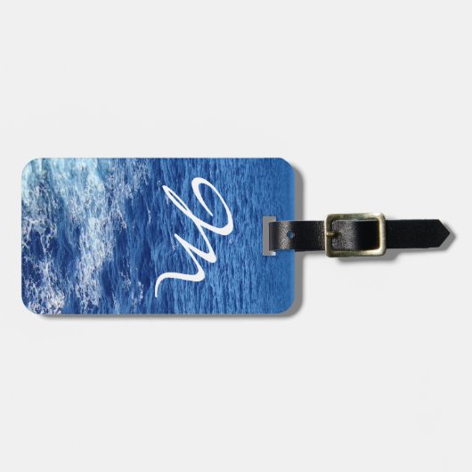 Zie de Zee Monogram Bagagelabel (Voorkant horizontaal)