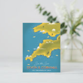 Zie de zon - Devon & Cornwall reisposter. Briefkaart (Staand voorkant)