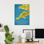Zie de zon - Devon & Cornwall reisposter. Poster (Thuiskantoor)