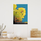 Zie de zon op de oostkust. poster (Keuken)