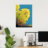 Zie de zon op de oostkust. poster (Thuiskantoor)