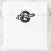 ZIE DIT RONDE STICKER (Tas)