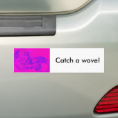 zie een golflengte roze bumper sticker (Op auto)