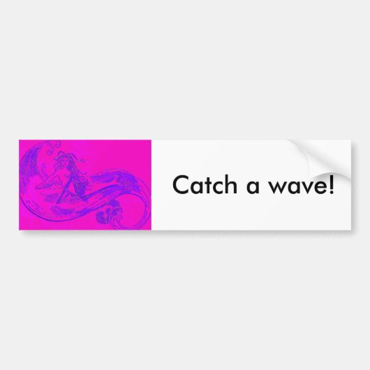 zie een golflengte roze bumper sticker (Voorkant)