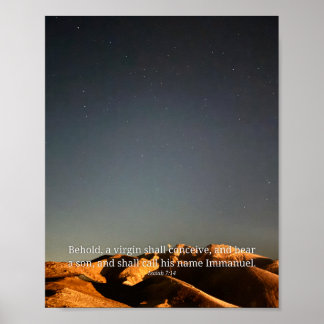 Zie Een Maagd Zal Zwijgen Jesaja 7:14 Kerst Poster