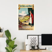 Zie eerst Ierland Vintage Reisposter Poster (Thuiskantoor)