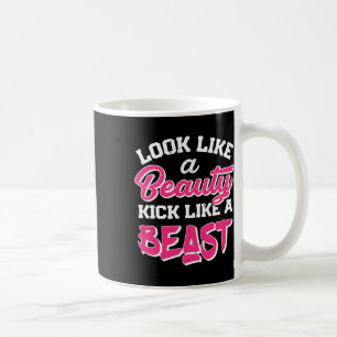 Zie eruit als Beauty Kick Like Beast T Shirt Vrouw Koffiemok