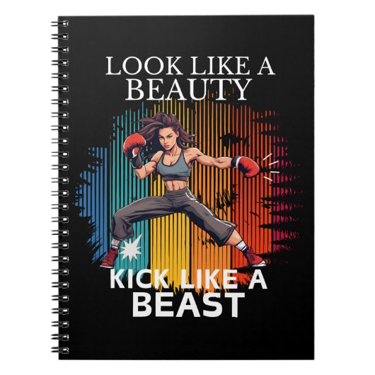 Zie eruit als een schoonheidskick als een beest notitieboek (Voorkant)