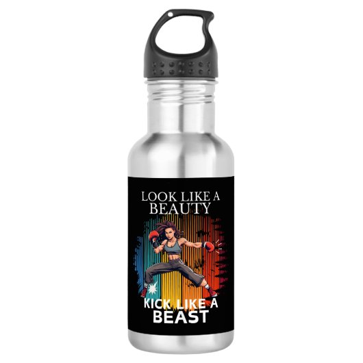 Zie eruit als een schoonheidskick als een beest waterfles (Voorkant)