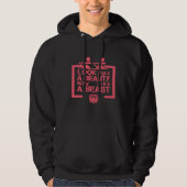 Zie eruit als een schoonheidsrel als een beest vro hoodie (Voorkant)